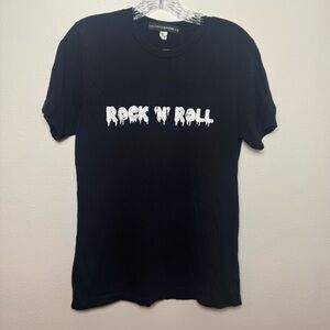 Black‎ Rock 'N' Roll Graphic Tee LuLu Simon Studio  House of LuLu Grunge Shirt